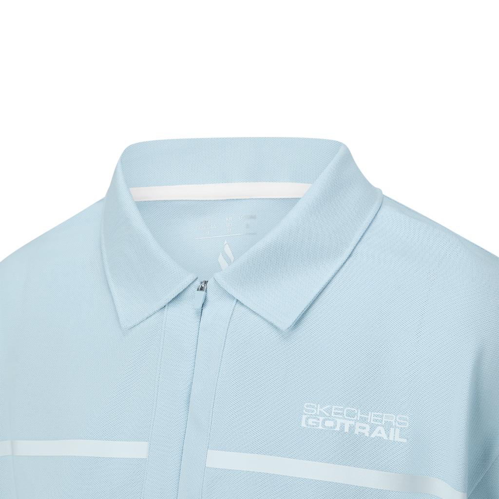 Skechers Solid Color Moisture Wicking Quick Dry Knitted Breathable Polo Shirt Women Tops P226W112-022G