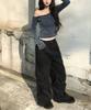 Lougeu Onbon Logo Cargo Pants_Black