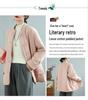 Women's Zen-Style Cotton Padded Jacket with Frog Buttons - Artistic Chinese Winter Top