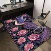 1pc Phoenix Flowers Carpet Anti Slip Polyester Floor Mat for office.Bedroom