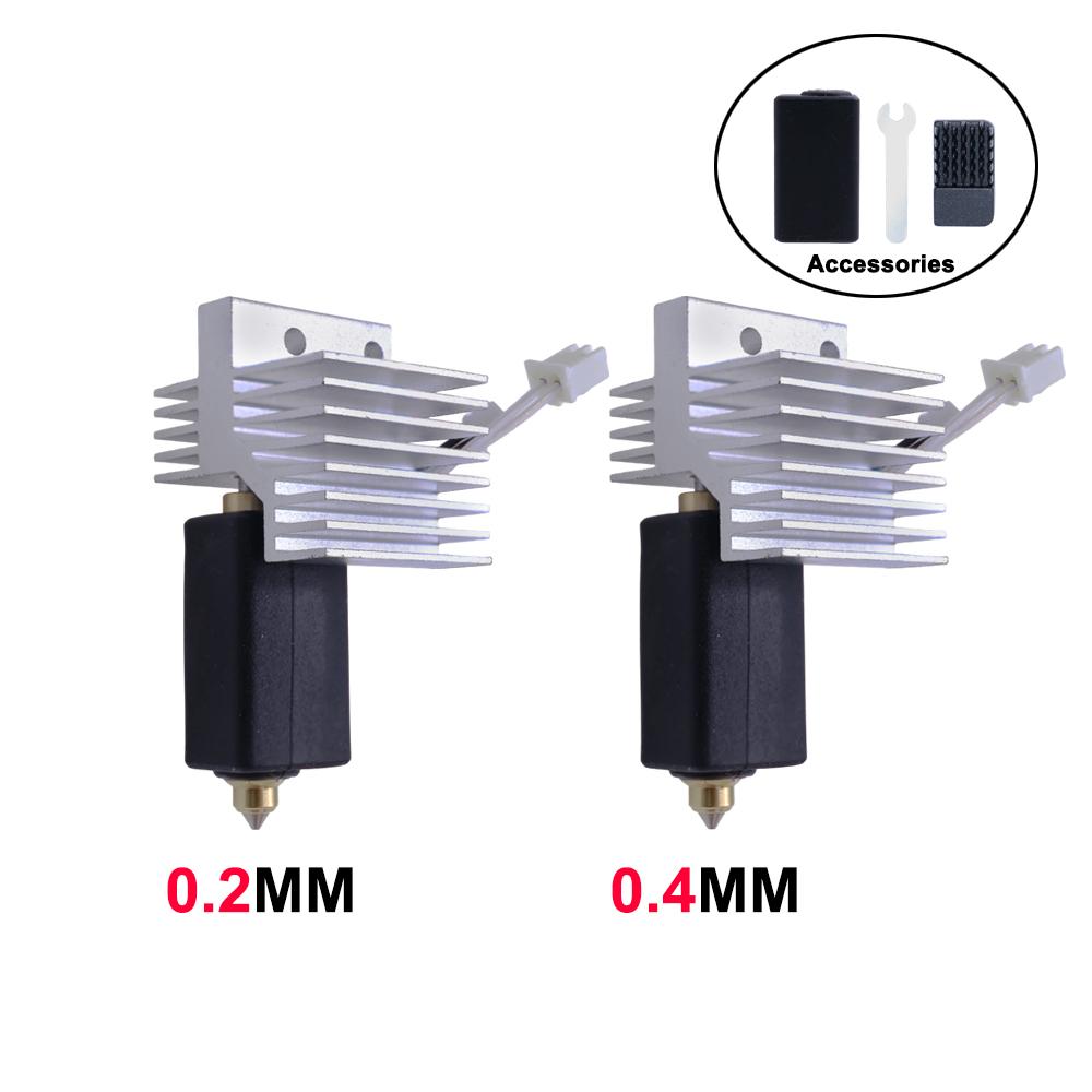 Upgrade Elegoo CC Hotend 0.2/0.4/0.6/0.8mm Assembled Extruder Hotend Kit for Elegoo Centauri Carbon Hot End / Centauri Nozzle