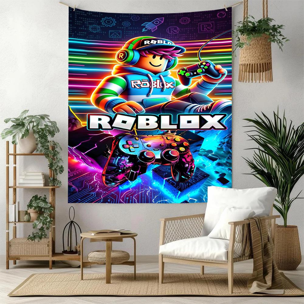 Roblox Vægdekoration Vægtæppe Kunst Til Kæledyrs Mindesmærke Fødselsdag Bryllupsfest Baggrund Familiegave