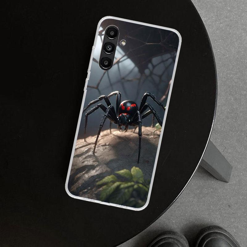 Black Widow Spider Insect Phone Case Cover for Samsung Galaxy A17 A16 A26 A36 A56 A57 A37 A15 A25 A35 A55 A14 A24 A34 A54 A13 A2