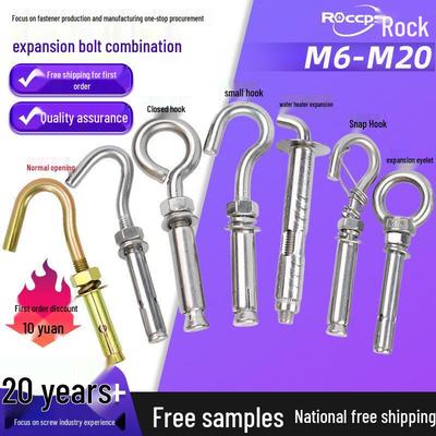 304 Stainless Steel Expansion Bolts with Zinc Hook Hanger Eyebolt, Available In Sizes M6-M20