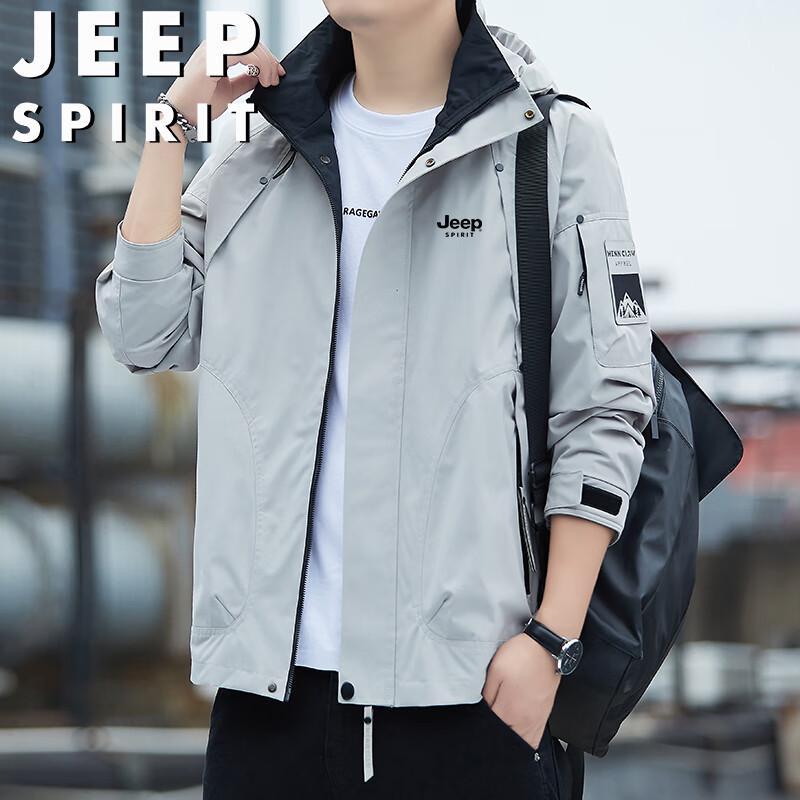 JEEP SPIRIT Men's Hooded Casual Outdoor Jacket