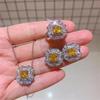 Radiant Yellow Diamond Micro-Paved Pendant, Stud Earrings & Necklace Jewelry Set