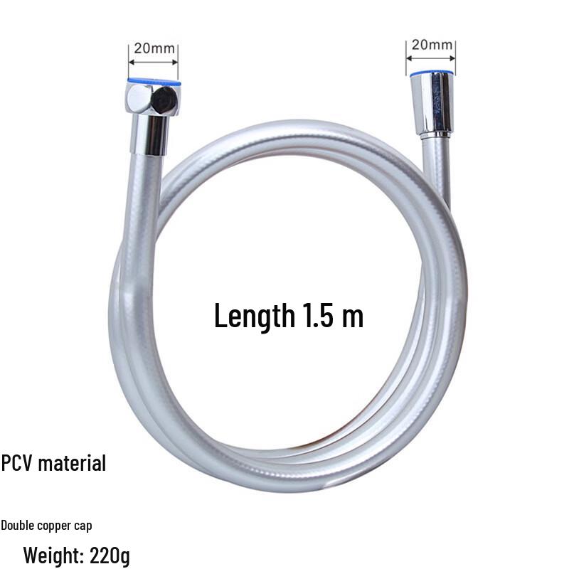 Silver PVC Shower Hose for Water Heater & Shower Head