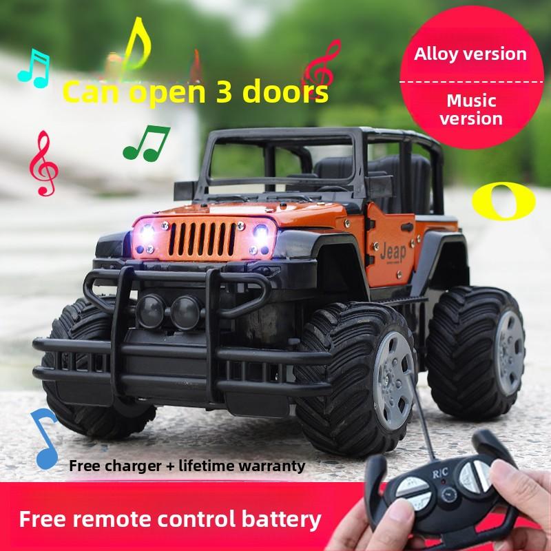 [Alloy Version with Music] 1:24 Scale Electric Wireless Remote-controlled Off-road Drifting Racing Car Four-way Toy Car