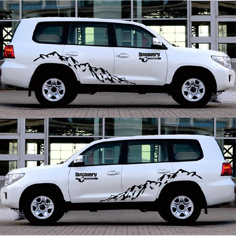 Vinyl Mountain Decal For Car Side Door Decoration, Auto Sticker, Decal For Toyota Prado Land Cruiser