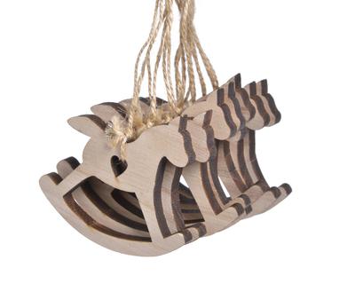 Horses - Wooden Pendants 8cm 8pcs | 129CAN71041