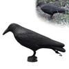 Simulation Crow Bird Repellent Garden Decor Pest Control Lifelike Raven Scarecrow For Outdoor Crops Pigeon Deterrent 1Pcs
