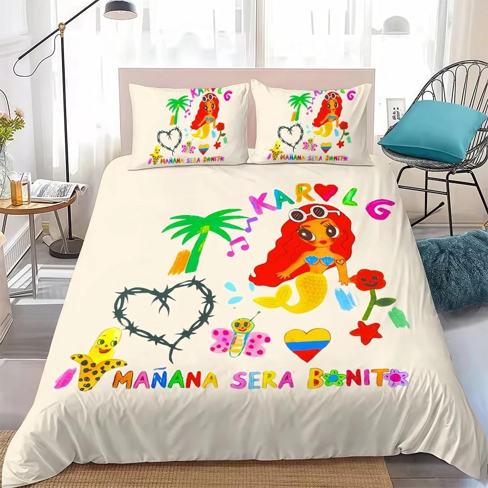 3D Print Manana Sera Bonito Karol G Bedding Set Soft Comforter Cover With 1/2pcs Pillow Shams For Kids Adults Duvet Cover