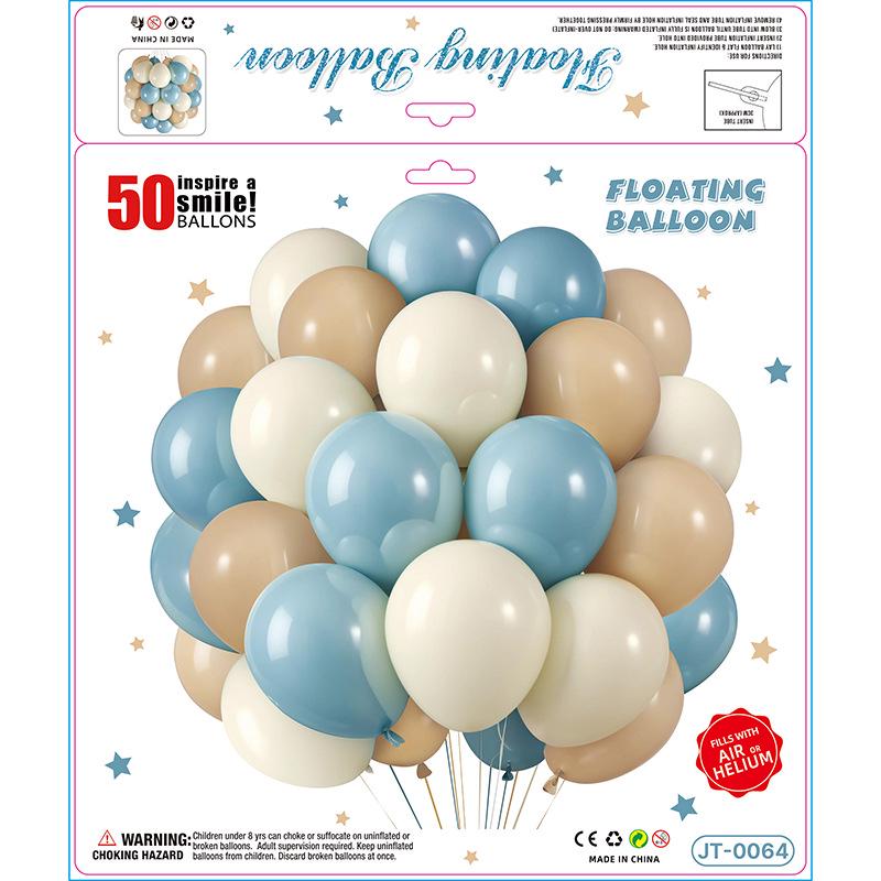 50-teiliges mattes Ballon-Set zur Geburtstagsfeier-Dekoration
