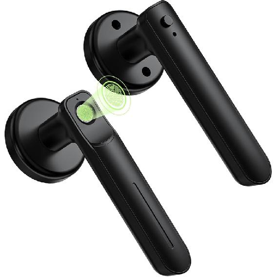 Fingerprint Door Lock, Door Locks for Bedrooms, Biometric Door Lock with Fingerprint/Password/Key/IC Card-Smart Door Lock for Home, Hotel, Office, 90-with app