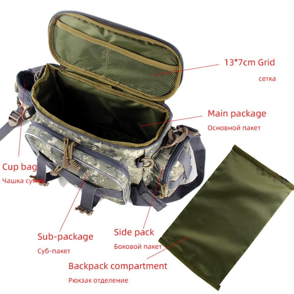 Large Capacity Fishing Tool Bag Non-Slip Strap Fishing Tackle Bag Saltwater Fishing