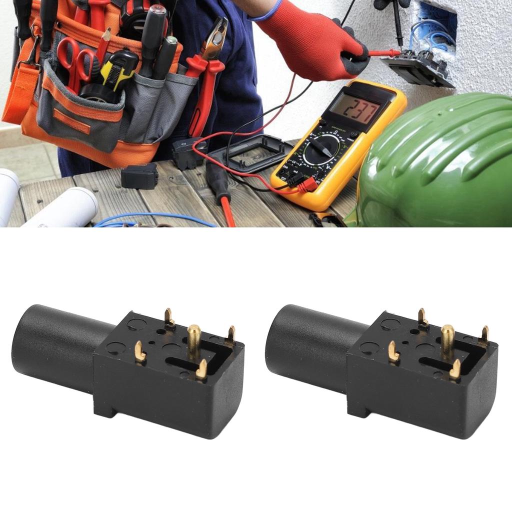 2pcs PCB Panel Socket 4mm Welded Type Good Electrical Conductivity Banana Socket for Multimeters Voltage Testing