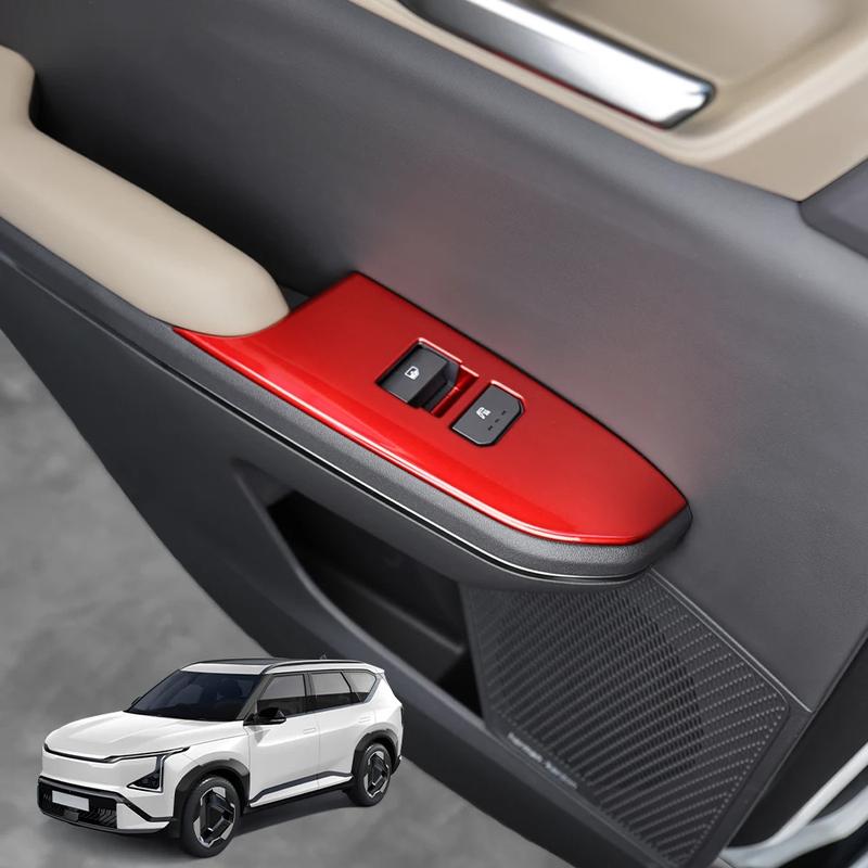 For Kia EV5 2024 2025 Left-hand Drive ABS Material Window Switch Button Cover Door Panel Trim Interior Decor Car Accessories