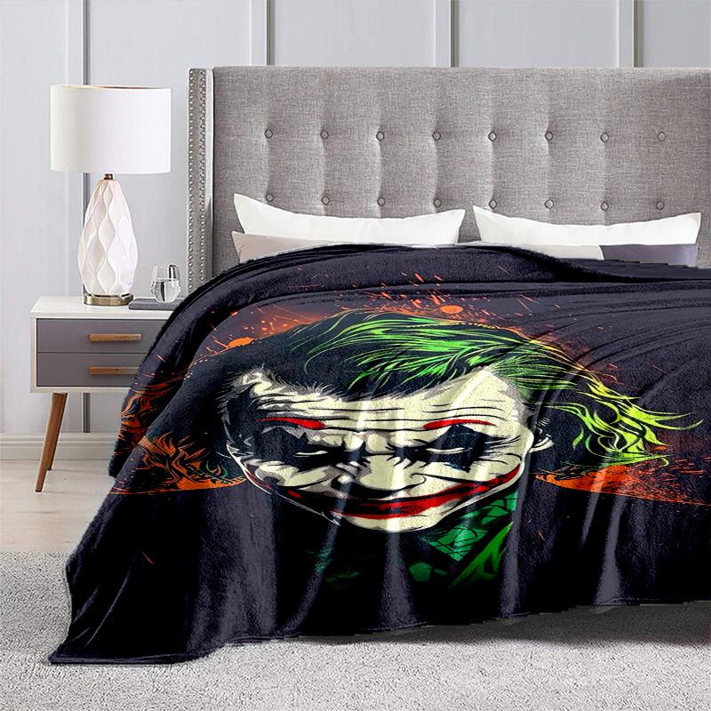 1pc Joker Artwork Illustration Cartoon Blanket,Portable Throw for Travel & Camping, All Season Cozy Blanket,Ideal Gift