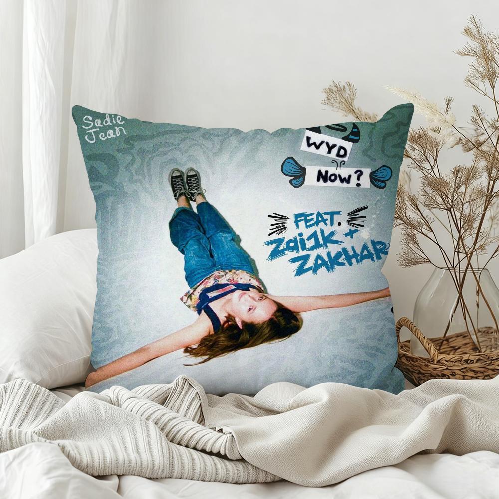 Singer SSadie Jean WYD Now Music Pillow Case Bedroom Sofa Living Room Backrest Decoration Square Cushion Nap Time