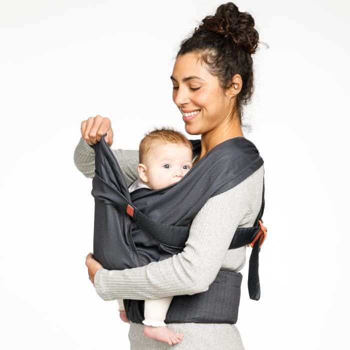 Porte bébé INFANTINO HUG&amp;CUDDLE - A enfiler - 3 à 11,8 kg - Système écharpe de portage - Dès la naissance