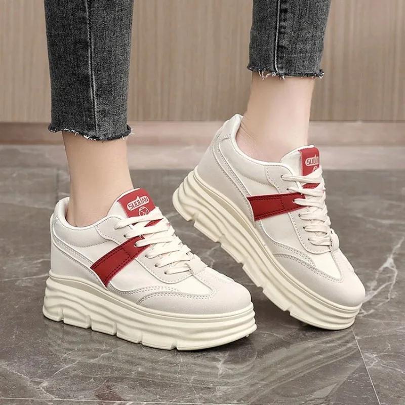Fashion Shoes Woman 2025 Clogs Platform Autumn Slip On Sneakers New Creepers Winter Fall Sports Casual Lace-Up Leisure Women Shoes Autum