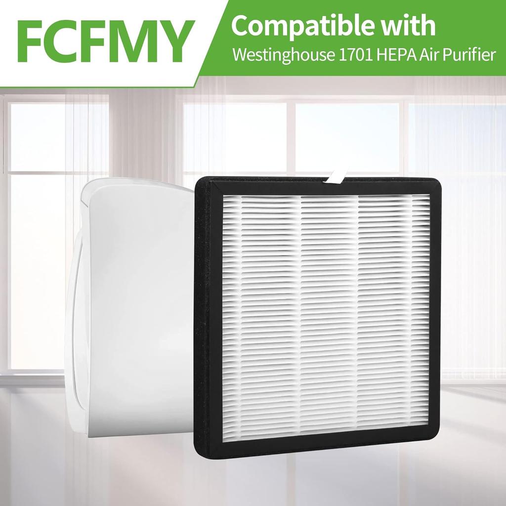 4 Packs True HEPA Replacement Filters Compatible with Westinghouse 1701 1702 1903 Purifier