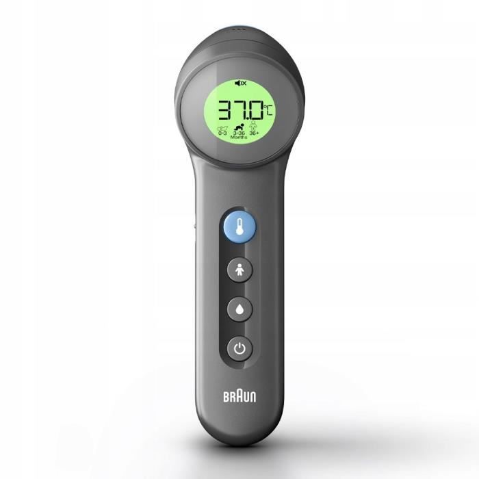 Non-contact Forehead Thermometer - Braun - BNT400 Black - Age Precision - Baby Child Adult