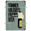 SQDGLZ Vintage Beer Tin Sign  Retro Metal Poster for Bar Wine Cocktail Kitchen Wall Decor  Classic Metal Plaque  Wall Sticker
