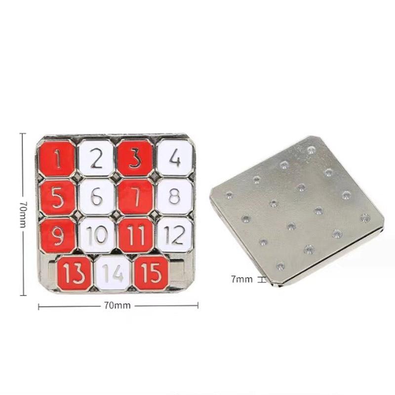 On Beş Sayı Bulmacası Kaydırmalı Oyun Metal Zeka Oyunları Yetişkinler ve Çocuklar İçin IQ Meydan Okumaları Matematik Eğitici Oyuncaklar En İyi Hediyeler