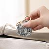 Portable Square Jewelry Pouch Mini Travel Box Anti-Scratch PU Leather Zipper Closure Keychain Compact Organizer Rings Earrings