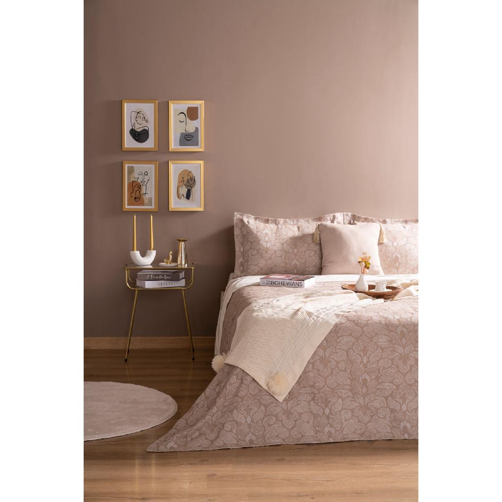 Ada Double Bed Cover Set Navy Blue Daily Multi -purpose Pike Cover Set - Stylish Box And Package