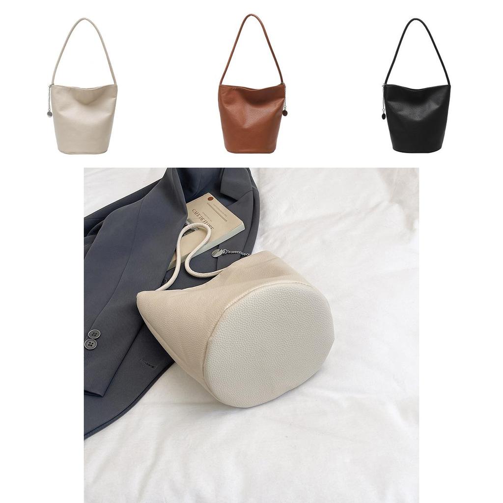 Pu Water Bucket Bag With Large Capacity For Daily Use And Street Style Fashion