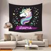 Rainbow Unicorn Pattern Tapestry Office Living Room Tapestry Home Wall Decoration Tapestry