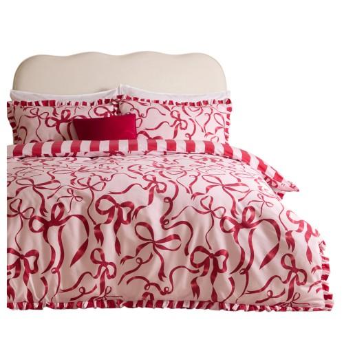Furn Lavieen Bows Reversible Duvet Cover Set