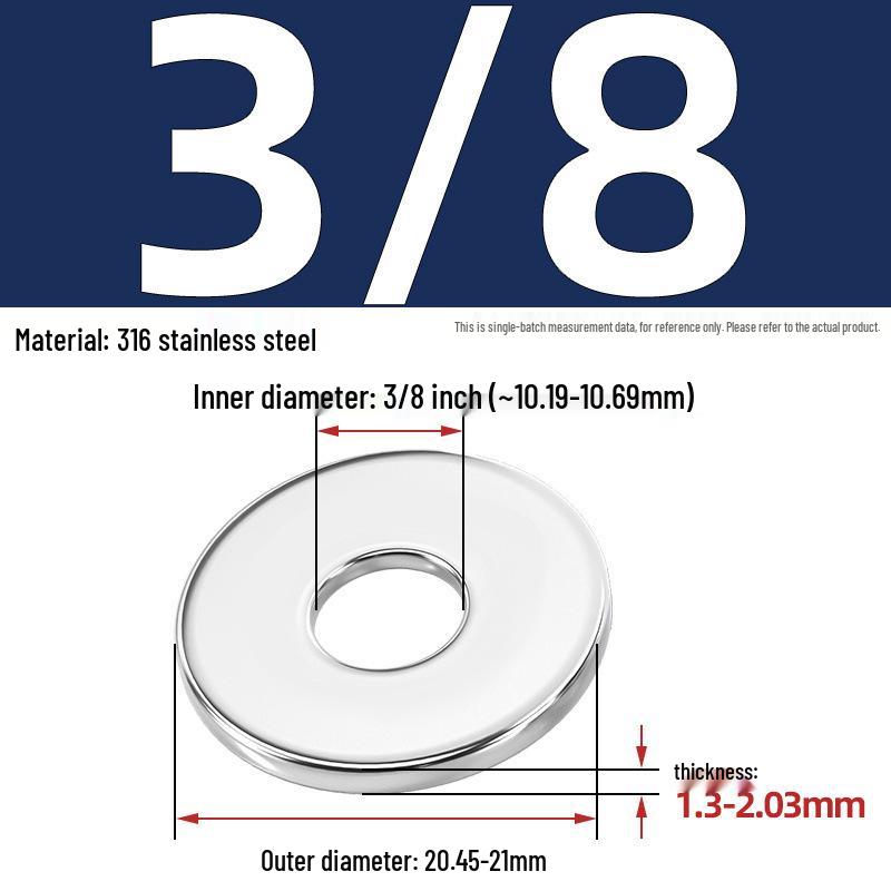 304/316 Stainless Steel Flat & Round Washers Collection