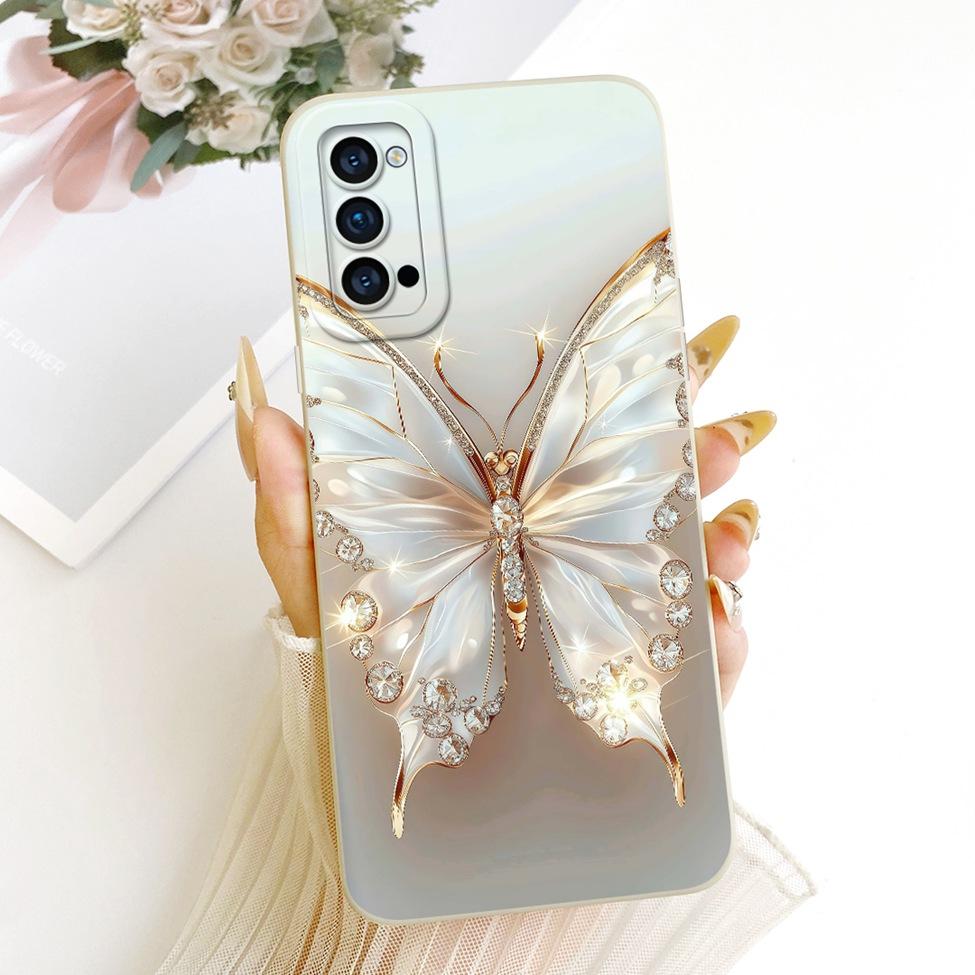 Pouzdro Pro Oppo Reno4 5G Kryt Módní Kreslené Roztomilé Vtipné Malované Silikonové Pouzdro Na Telefon Pro Oppo CPH2091 PDPM00 PDPT00