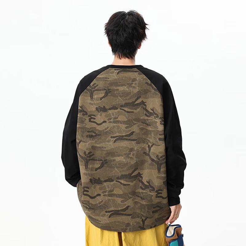 Wassup Sohot Men's Retro Camo Heavyweight Crewneck Sweatshirt