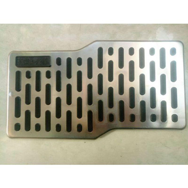 Stainless Steel Aluminum Alloy Rubber Plastic Car Foot Mat Special Pedal Non-Slip Pedal Screw Fixed Stainless Steel Black