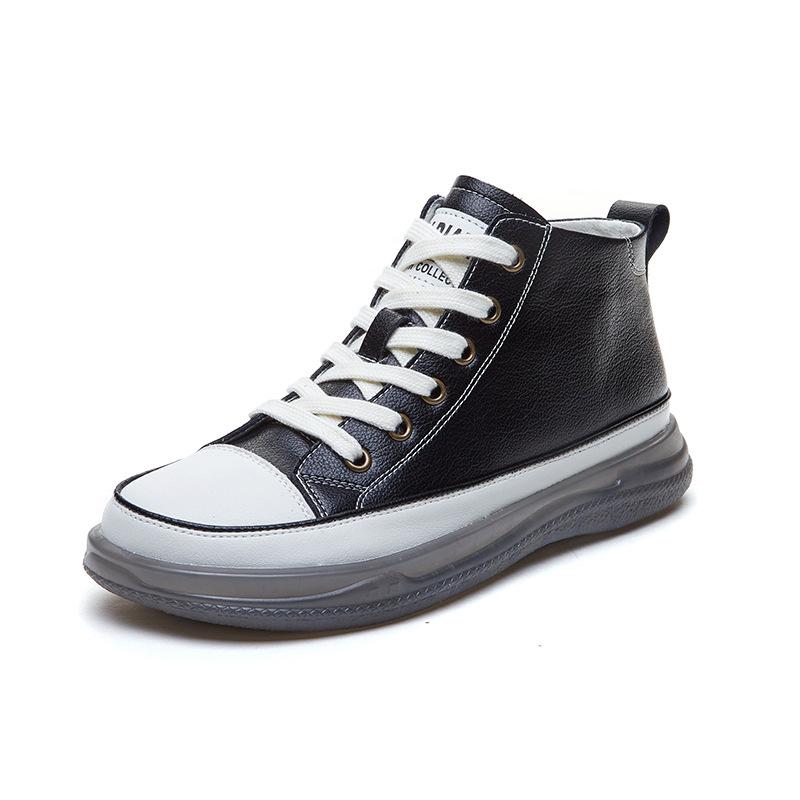 2025 Autumn and Winter Martin Boots High Top Beef Tendon Soft Sole Casual Leather Versatile Ins Short Boots Internet Celebrity Women's Tide Shoes