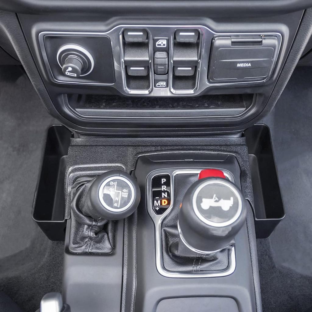 Center Console Gear Shift Organizer Tray Compatible With Jeep Wrangler JL/JLU 2018- 2024 2025 And Jeep Gladiator JT Truck -  2024 2025 Storage Box