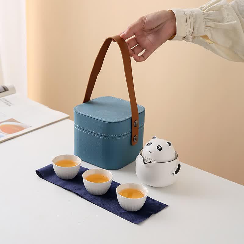 Ailanhui Jia DH Chinese Trendy Panda Travel Tea Set