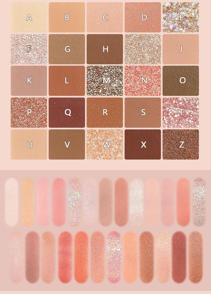 KIADZIE Eyeshadow Highly moisturized versatile lightweight texture for all women 2-Color Palette pigmented, finish, colors, (02-Classic Orange)