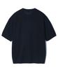 Basemoment Round Neck Half Knit Cardigan Navy