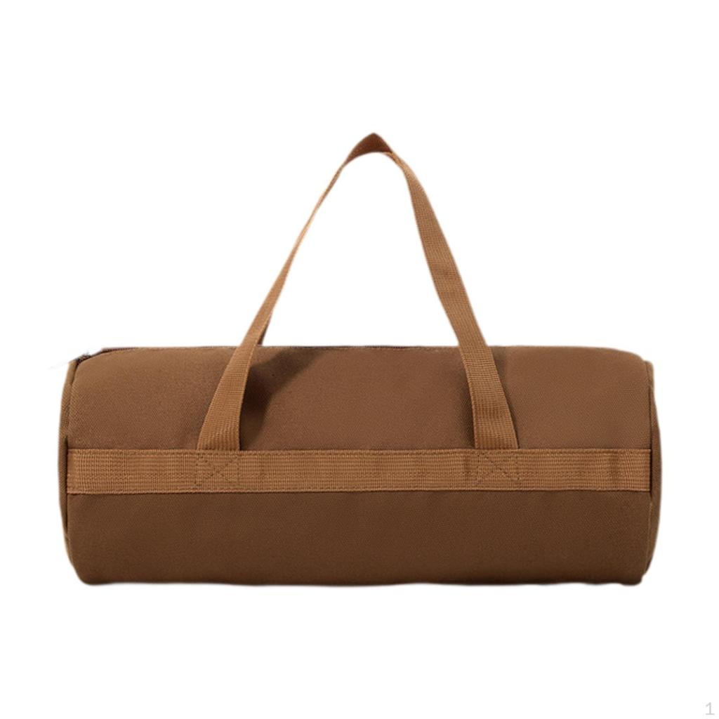 Outdoor Storage Bag Canvas Camping Equipment Organizer Tent Stakes Zipper Carrying Portable