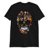 Guitar Skull Unisex T-Shirt Rock Punk Biker Music Retro Punk Horror Death Grunge