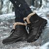 Large Size Snow Boots Winter Velvet Thickened Comfortable Warm Martin Boots Outdoor Northeast Large Cotton Shoes Men
