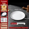 White Melamine Imitation Porcelain Plates: Commercial Round Flat Resin Tableware for Restaurants, Shallow Cold Dish or Rice Bowl Plates.