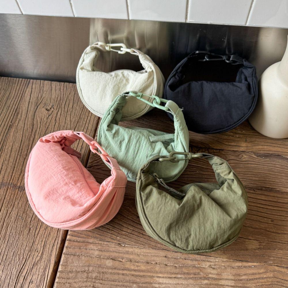 Lightweight Nylon Crossbody Bag Korean Style Oxford Cloth Shoulder Bag Mini Dumpling Bag  Girls