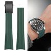 20mm High Quality Curved Fluororubber Strap For Tudor Biwan 39 Dial Black Bay 1958 M79030 Fluororubber Fold Over Clasp Strap