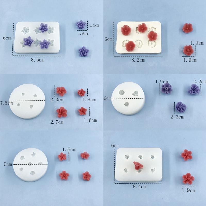 Wiederverwendbare blumenförmige Silikonform Wiederverwendbare Bastelformen Geeignet für handgefertigten Schmuck und Schreibtischdekorationen